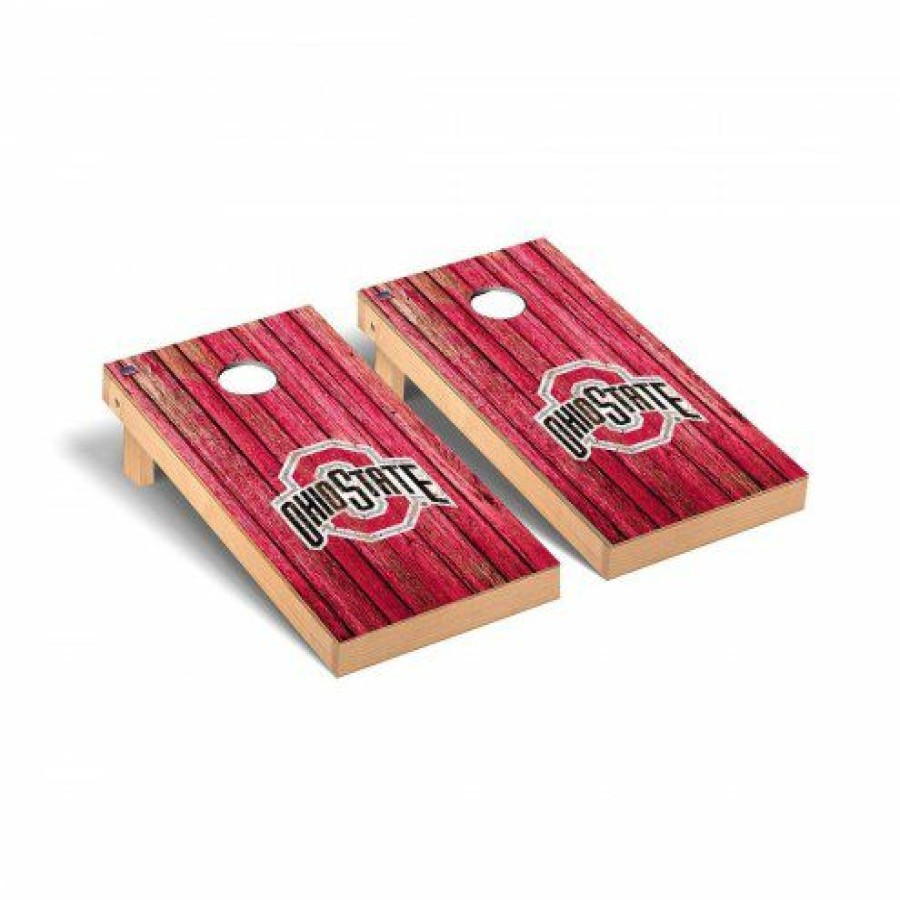 Tailgating & Stadium Gear * | Discount Ohio State Buckeyes Weathered Cornhole Game Set