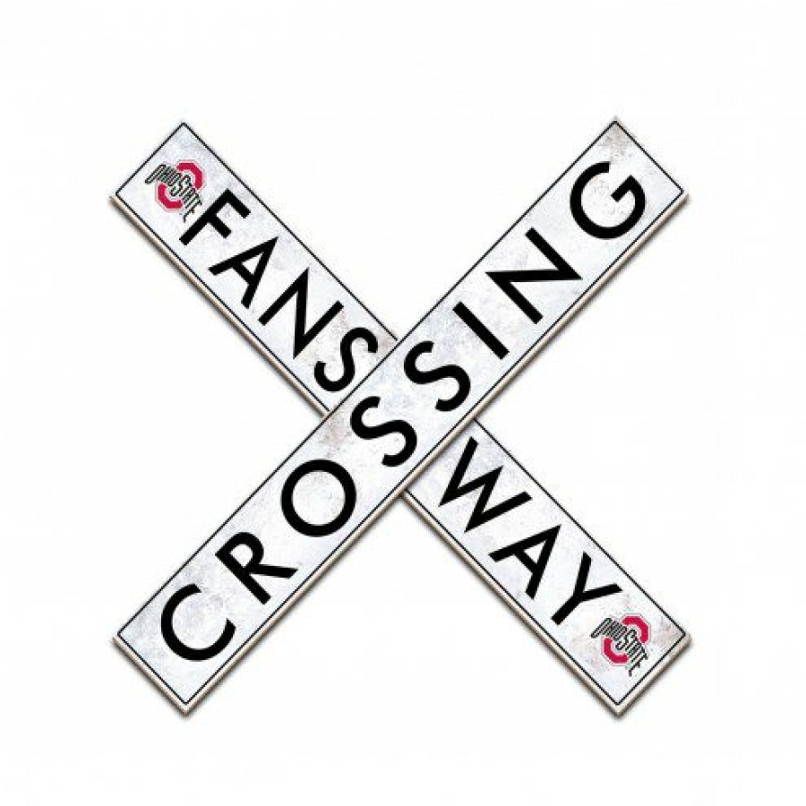 Home & Office Decor * | Discount Ohio State Buckeyes 48 Fans Way Crossing Wall Art