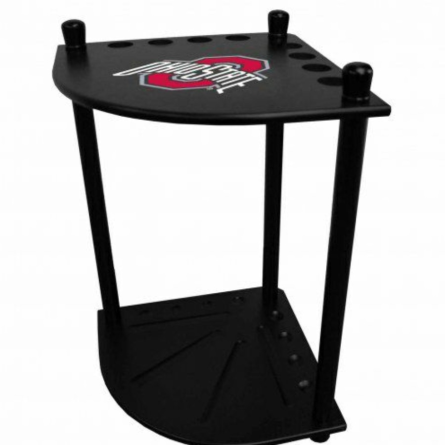 Game Room & Fan Cave * | Discount Ohio State Buckeyes Corner Pool Cue Rack