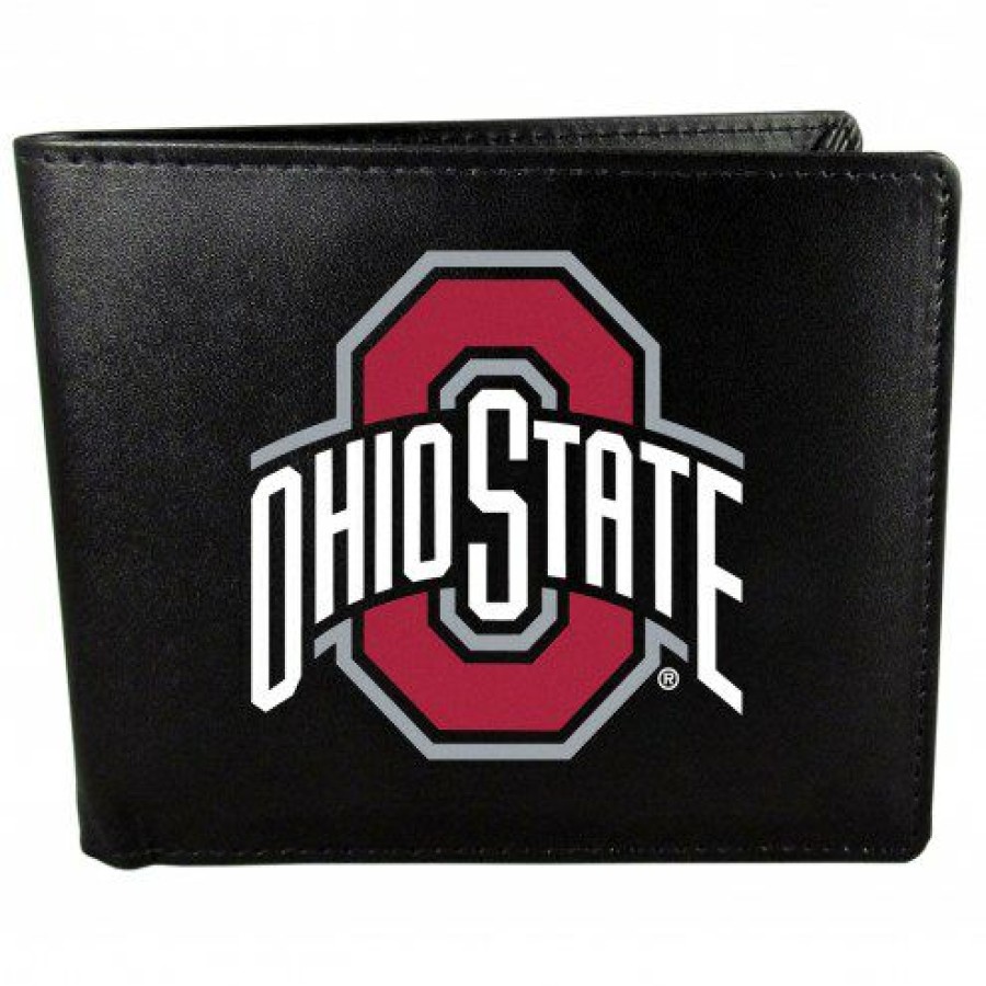 Accessories * | Discount Ohio State Buckeyes Large Logo Bi-Fold Wallet