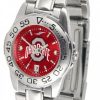 Watches & Jewelry * | Discount Ohio State Buckeyes Sport Steel Anochrome Women'S Watch