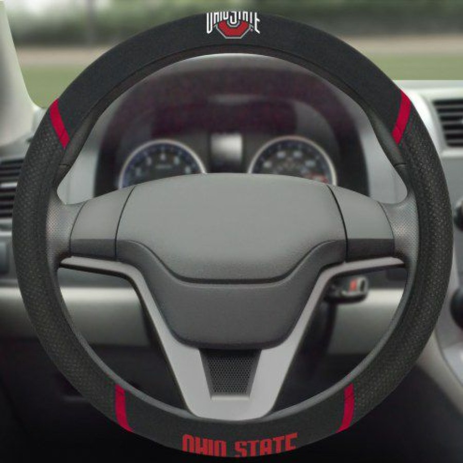 Car Accessories * | Discount Ohio State Buckeyes Steering Wheel Cover