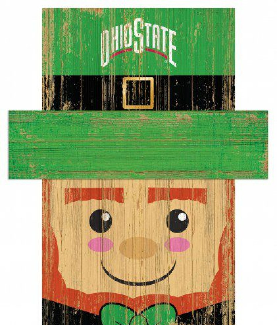 Home & Office Decor * | Discount Ohio State Buckeyes 6 X 5 Leprechaun Head