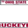 Car Accessories * | Discount Ohio State Buckeyes Chrome License Plate Frame