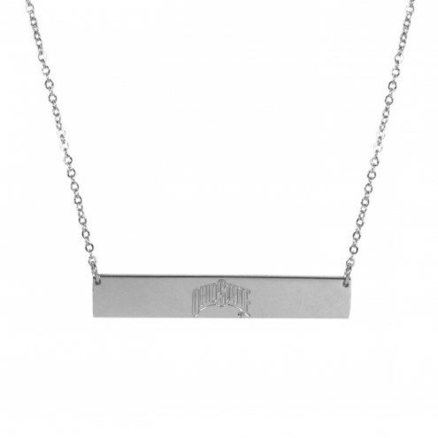 Watches & Jewelry * | Discount Ohio State Buckeyes Bar Necklace