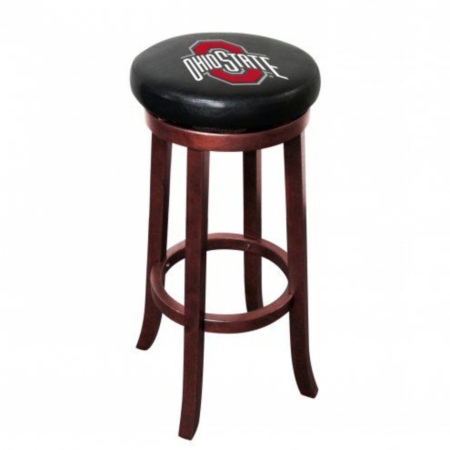 Game Room & Fan Cave * | Discount Ohio State Buckeyes Wooden Bar Stool