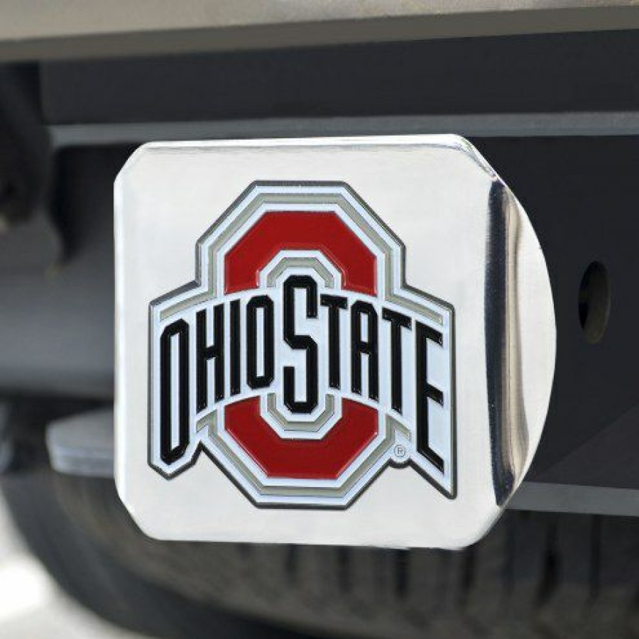 Car Accessories * | Discount Ohio State Buckeyes Chrome Color Hitch Cover