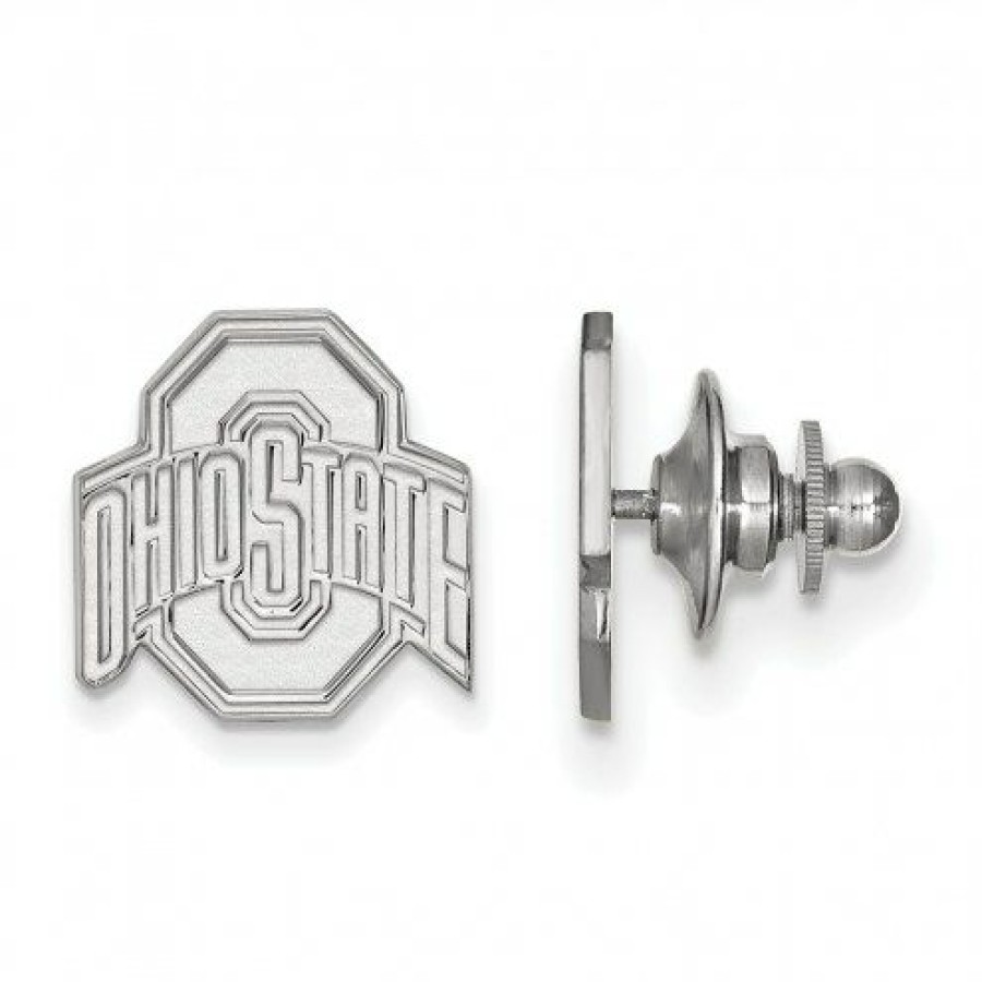 Watches & Jewelry * | Discount Ohio State Buckeyes Sterling Silver Lapel Pin