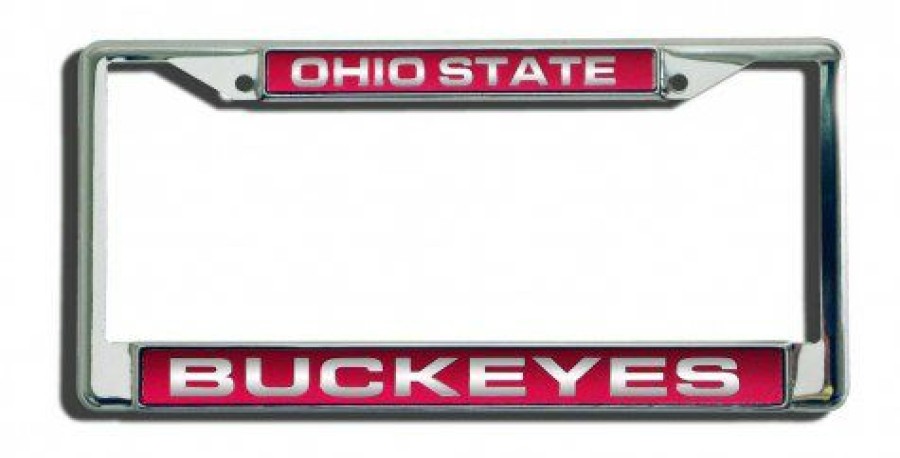 Car Accessories * | Discount Ohio State Buckeyes Laser Cut License Plate Frame