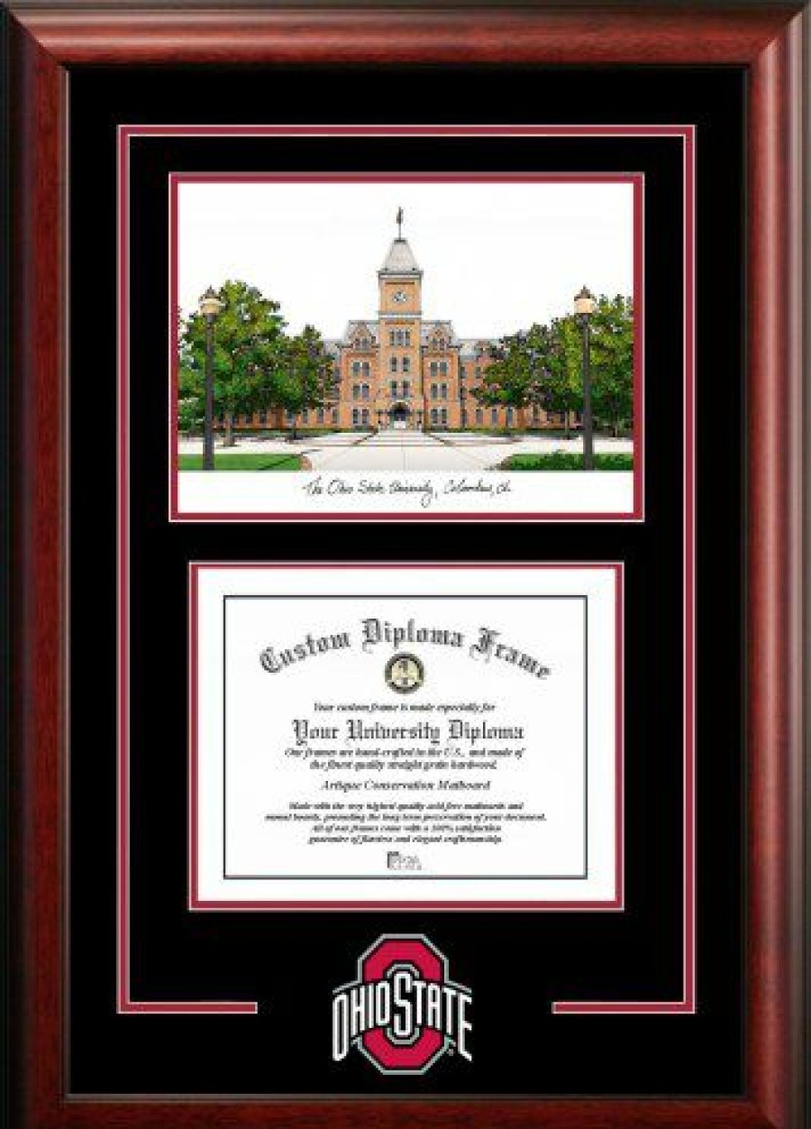 Home & Office Decor * | Discount Ohio State Buckeyes Spirit Graduate Diploma Frame