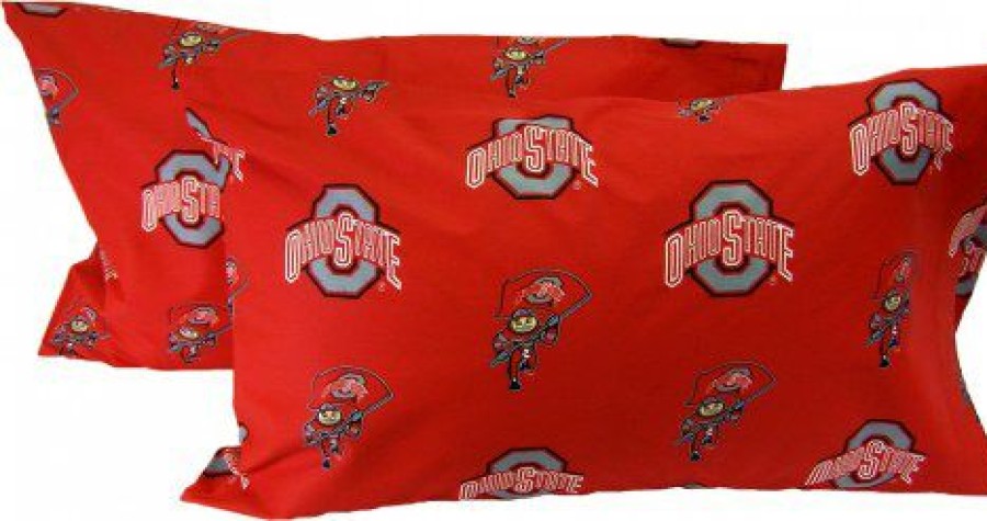 Bed & Bath * | Discount Ohio State Buckeyes Printed Pillowcase Set