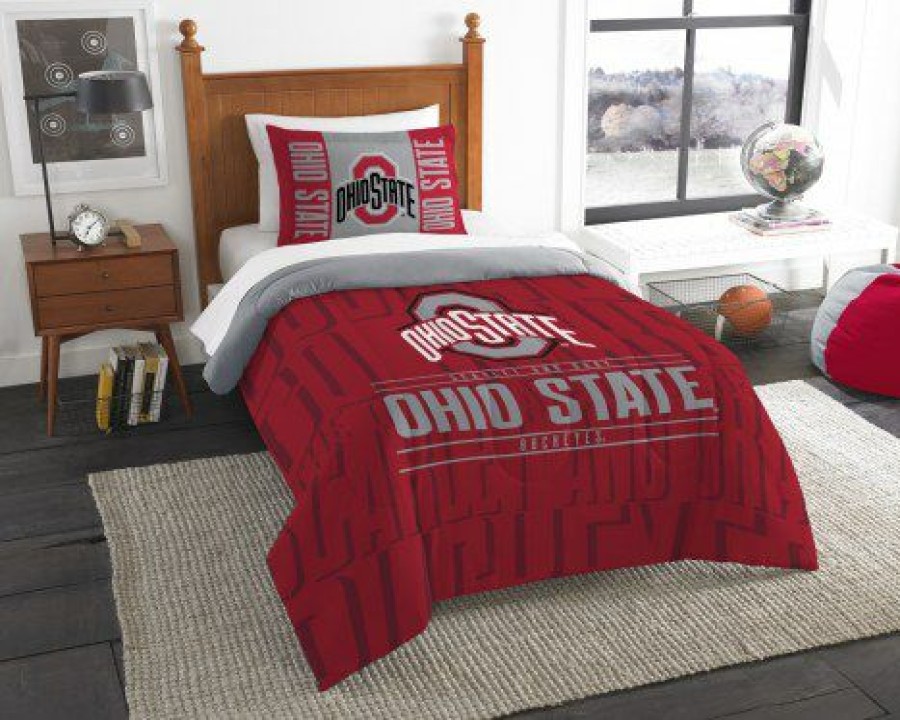 Bed & Bath * | Discount Ohio State Buckeyes Modern Take Twin Comforter Set