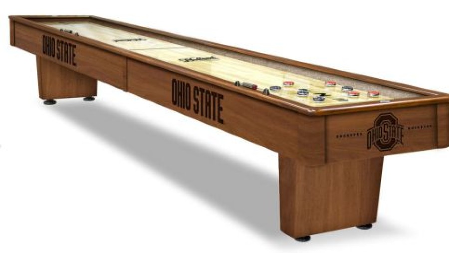 Game Room & Fan Cave * | Discount Ohio State Buckeyes Shuffleboard Table