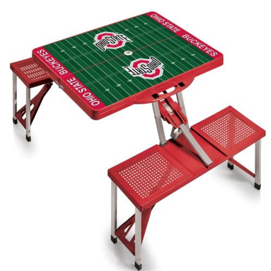 Tailgating & Stadium Gear * | Discount Osu Buckeyes Red Sports Folding Picnic Table