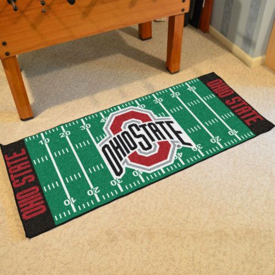 Home & Office Decor * | Discount Ohio State Buckeyes Football Field Runner Rug