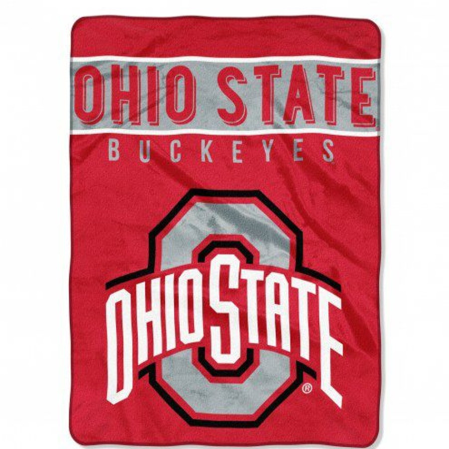 Bed & Bath * | Discount Ohio State Buckeyes Basic Raschel Blanket