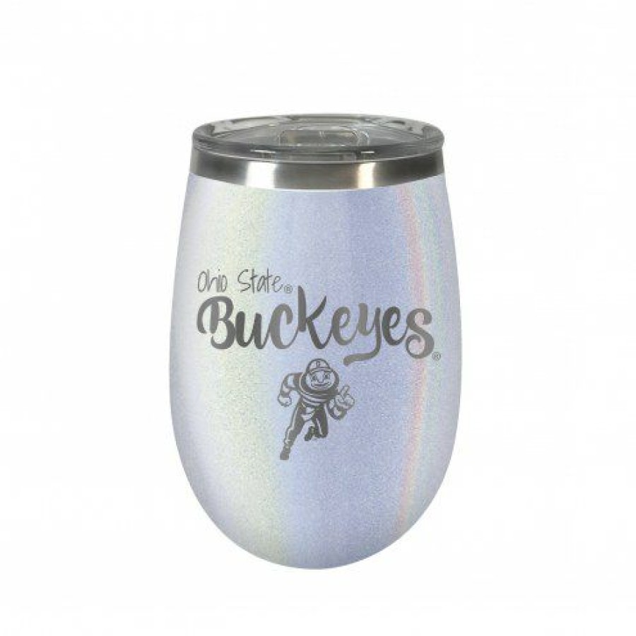 Kitchen & Bar Accessories * | Discount Ohio State Buckeyes 10 Oz. Opal Blush Wine Tumbler