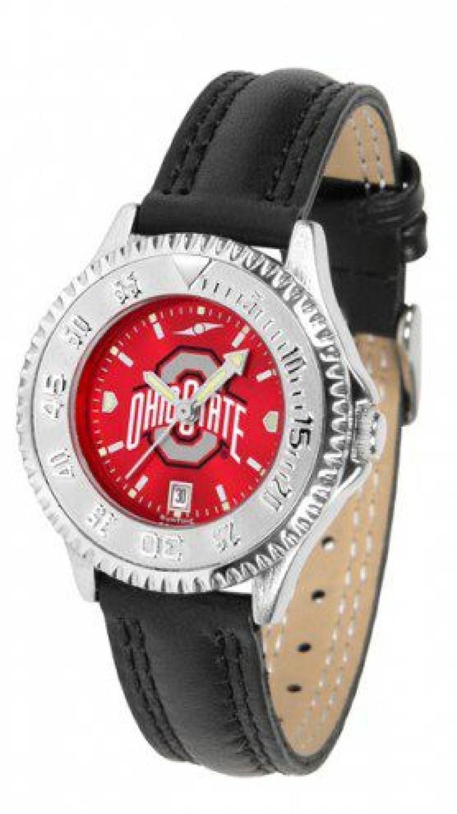 Watches & Jewelry * | Discount Ohio State Buckeyes Competitor Anochrome Women'S Watch