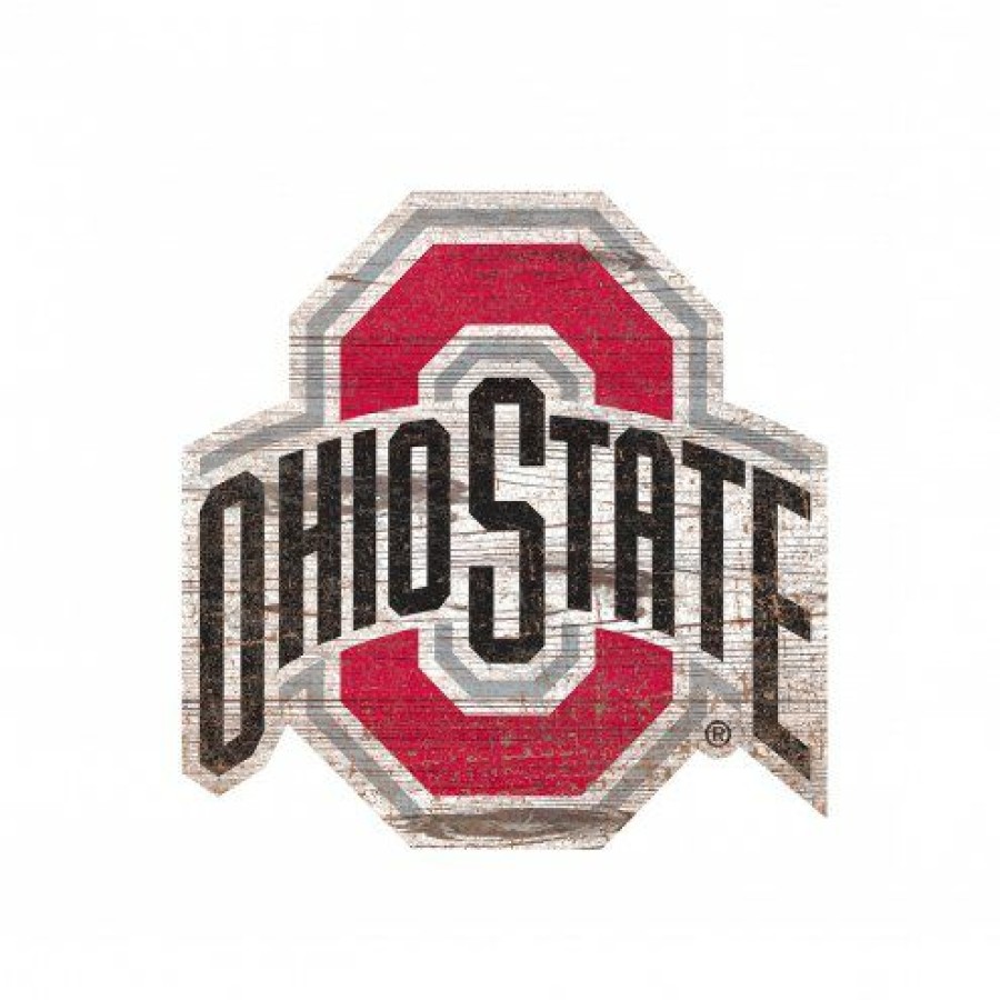 Home & Office Decor * | Discount Ohio State Buckeyes 8 Team Logo Cutout Sign