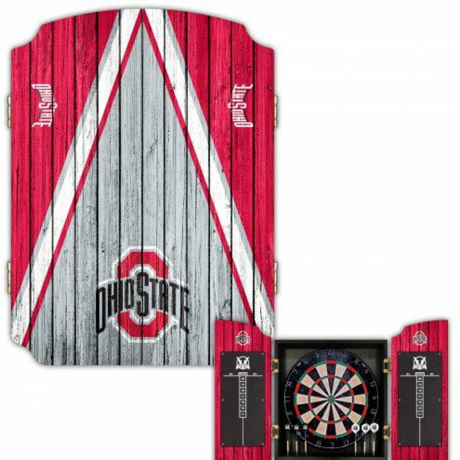 Game Room & Fan Cave * | Discount Ohio State Buckeyes Dartboard Cabinet