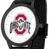 Watches & Jewelry * | Discount Ohio State Buckeyes Black Mesh Statement Watch