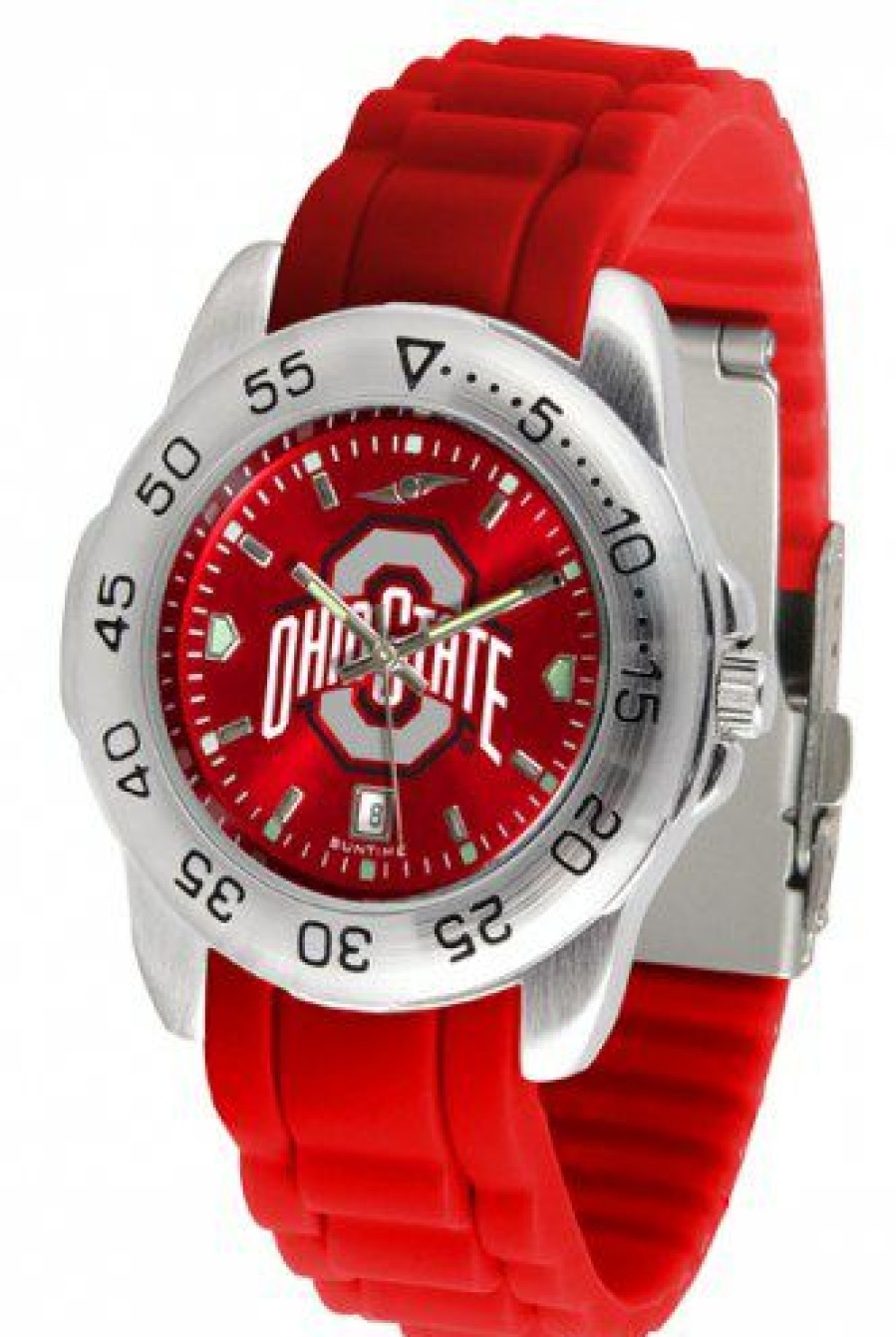 Watches & Jewelry * | Discount Ohio State Buckeyes Sport Silicone Men'S Watch