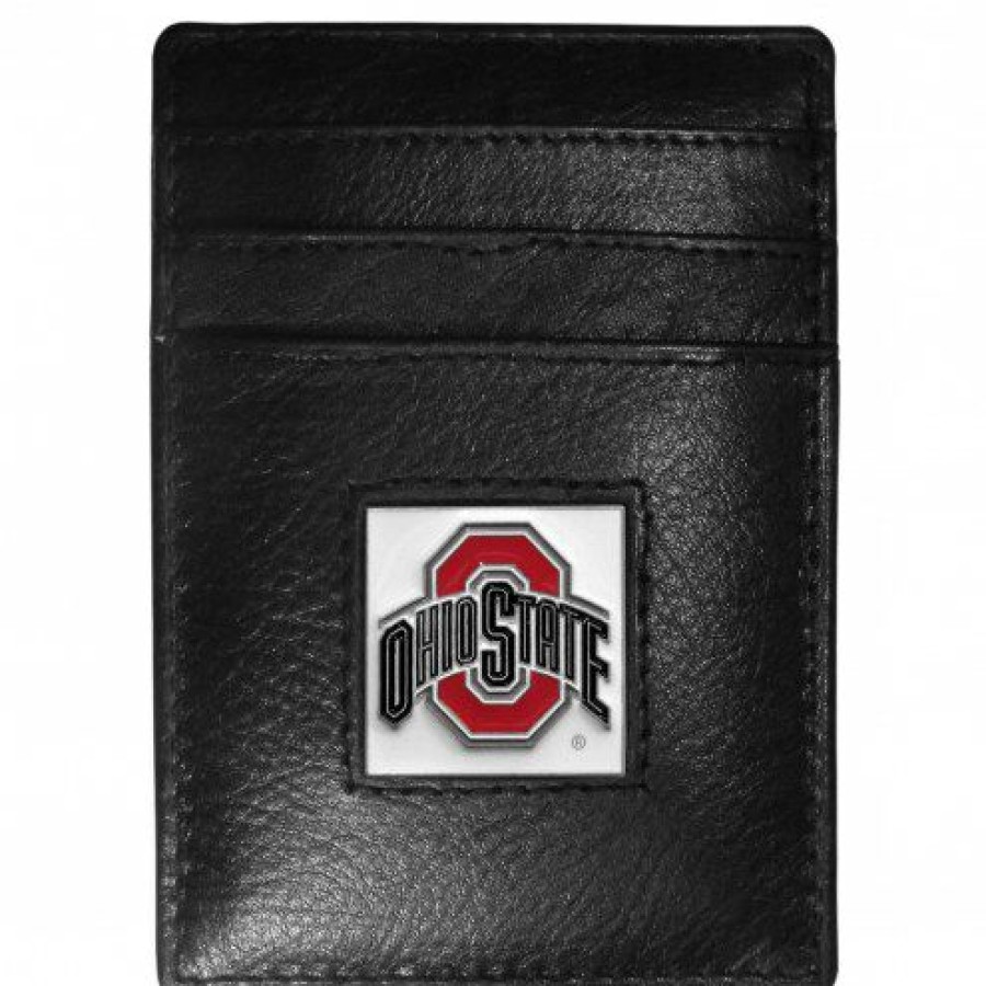 Accessories * | Discount Ohio State Buckeyes Leather Money Clip/Cardholder In Gift Box