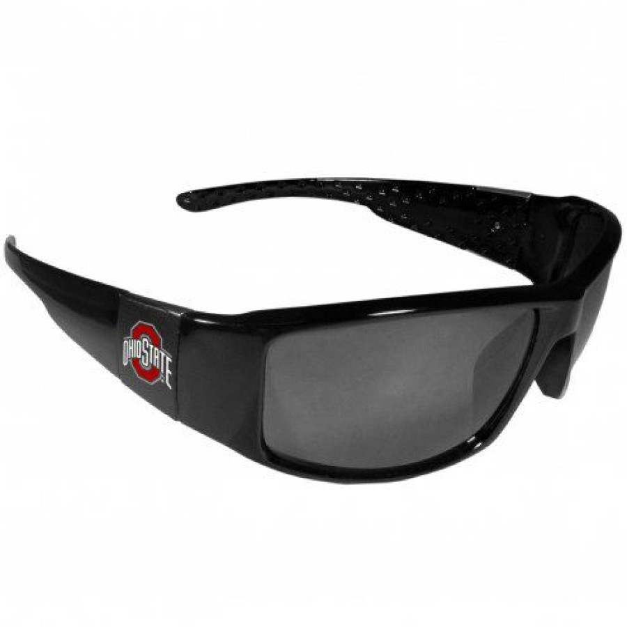 Accessories * | Discount Ohio State Buckeyes Black Wrap Sunglasses