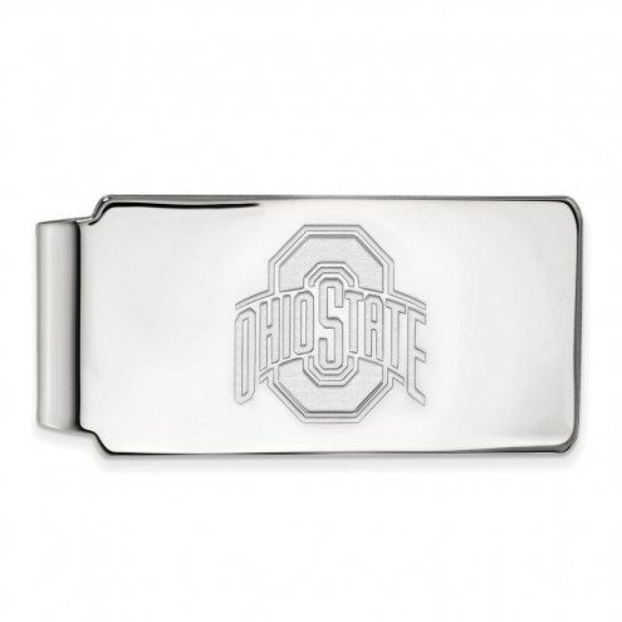 Watches & Jewelry * | Discount Ohio State Buckeyes Sterling Silver Money Clip