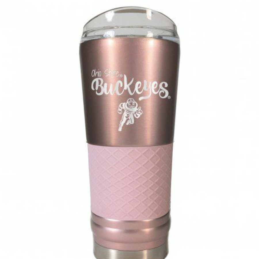 Kitchen & Bar Accessories * | Discount Ohio State Buckeyes 24 Oz. Rose Gold Draft Tumbler