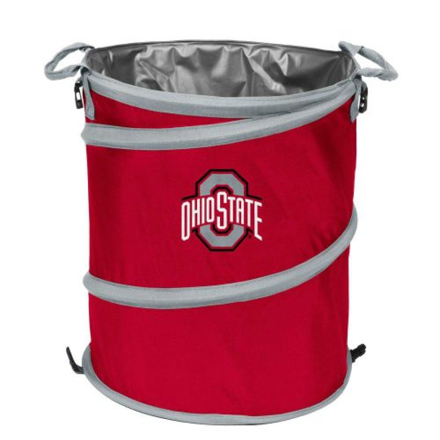 Bed & Bath * | Discount Ohio State Buckeyes Collapsible Trashcan