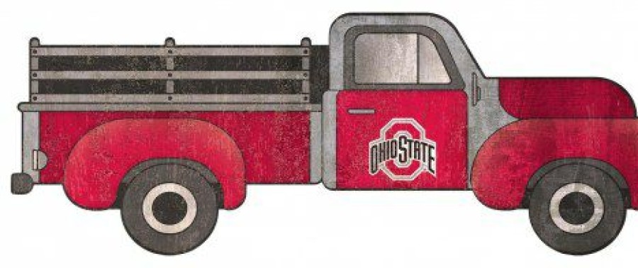 Home & Office Decor * | Discount Ohio State Buckeyes 15 Truck Cutout Sign