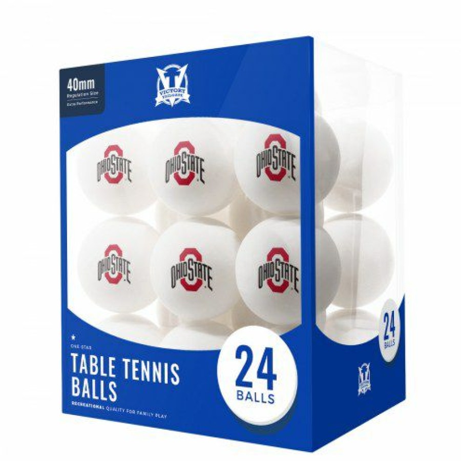 Game Room & Fan Cave * | Discount Ohio State Buckeyes 24 Count Ping Pong Balls