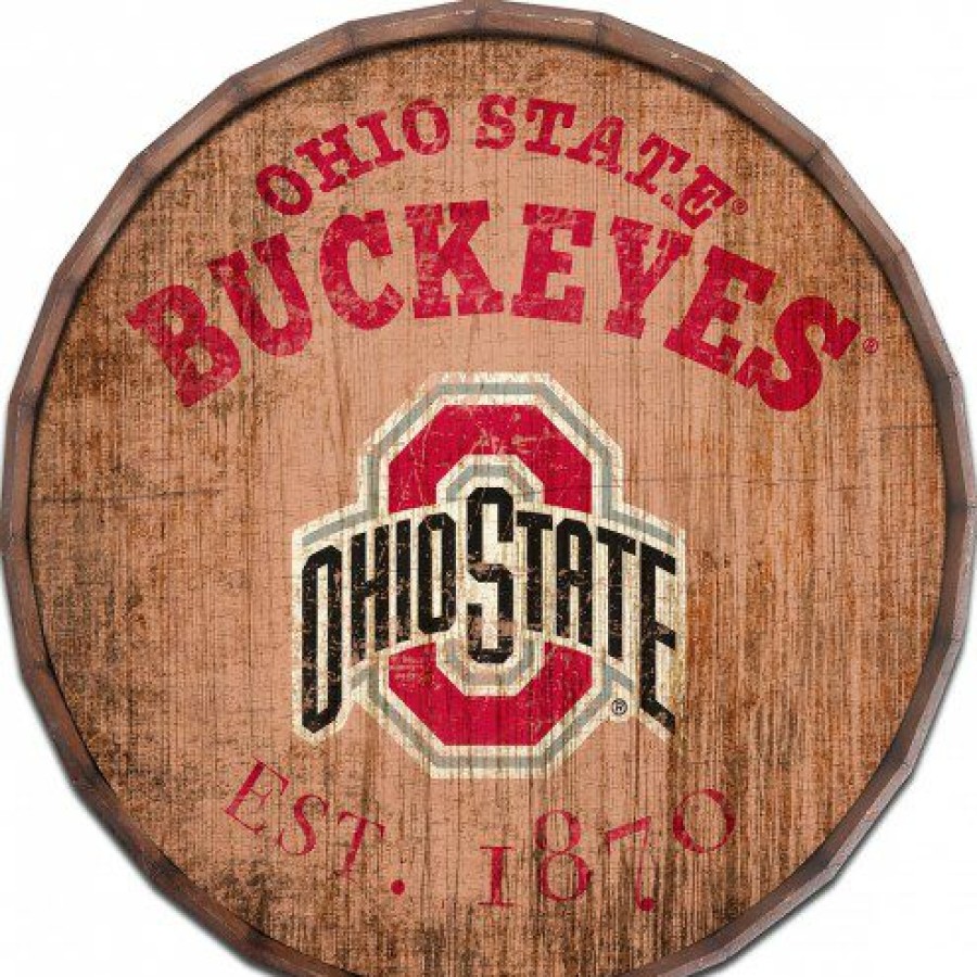 Home & Office Decor * | Discount Ohio State Buckeyes Established Date 16 Barrel Top