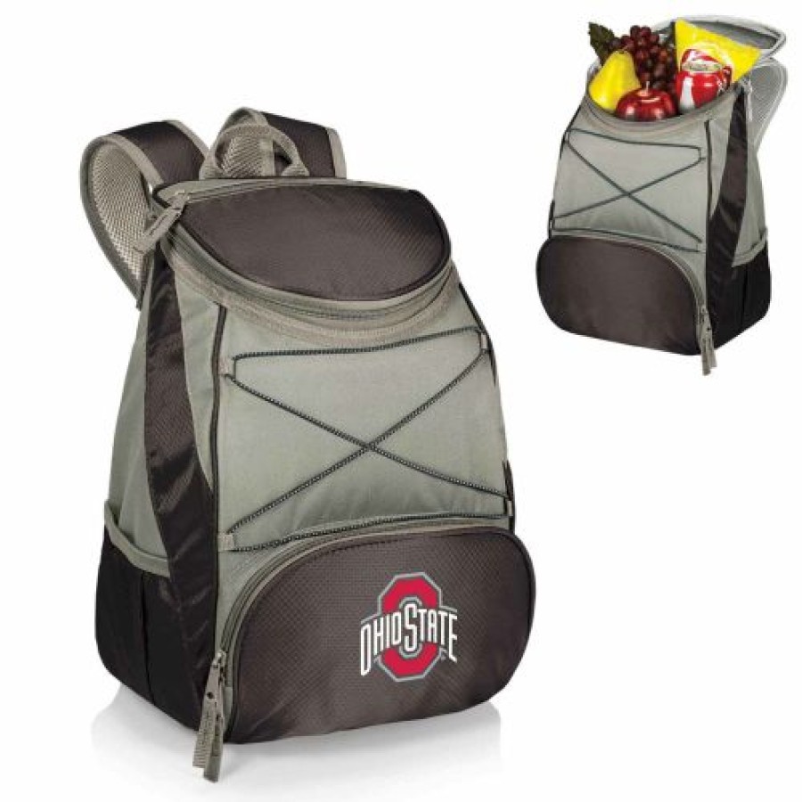 Tailgating & Stadium Gear * | Discount Ohio State Buckeyes Black Ptx Backpack Cooler