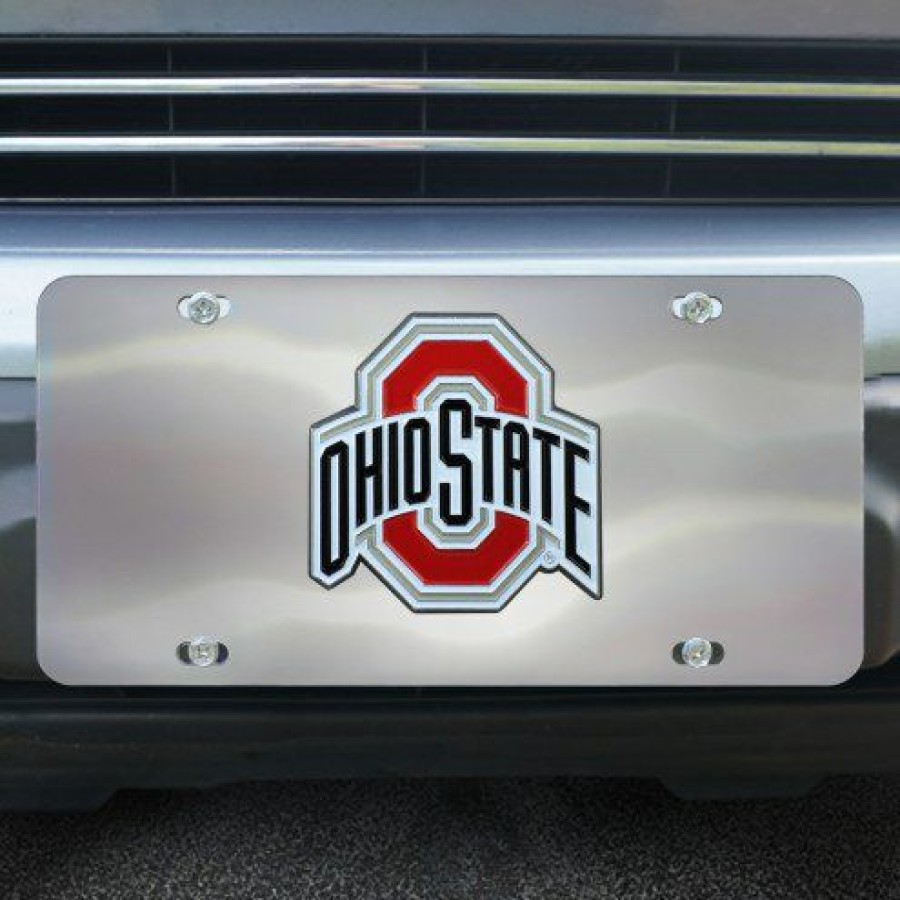 Car Accessories * | Discount Ohio State Buckeyes Diecast License Plate