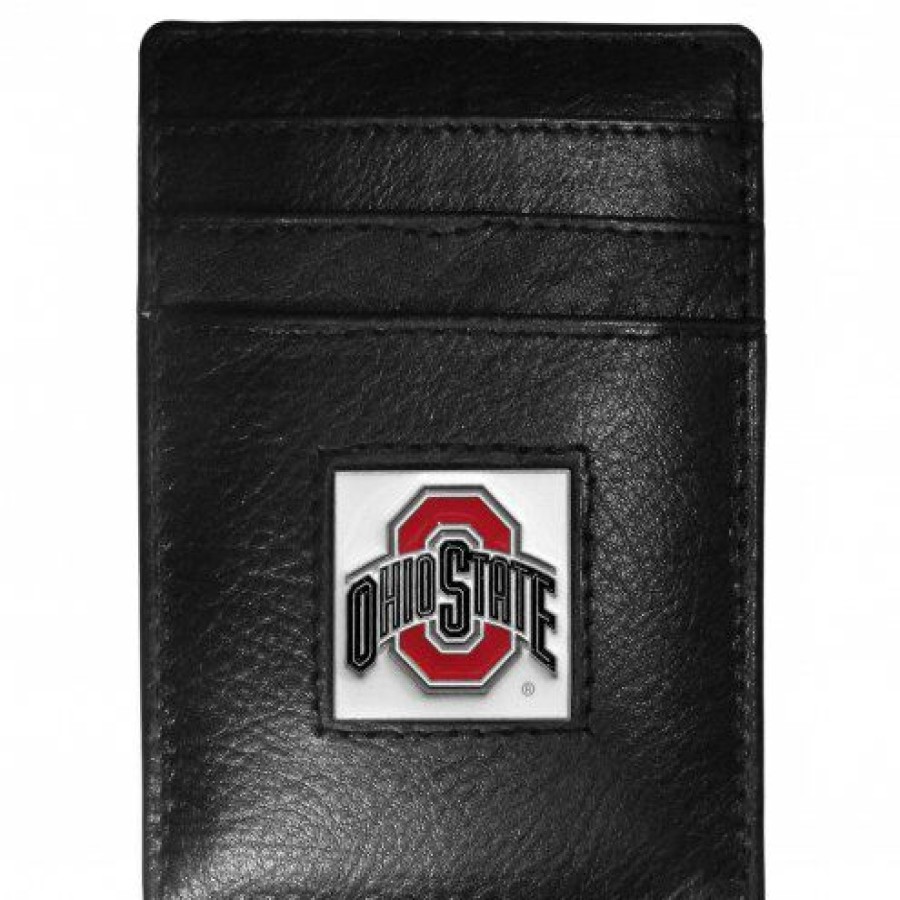 Accessories * | Discount Ohio State Buckeyes Leather Money Clip/Cardholder