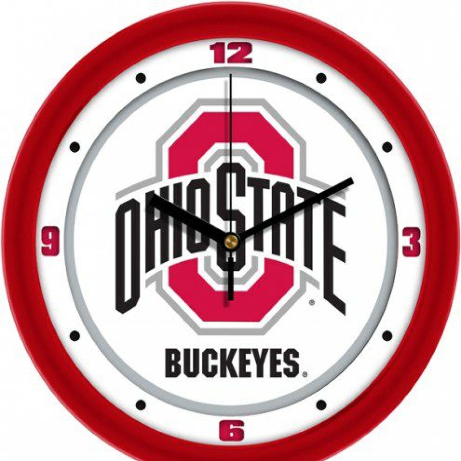 Home & Office Decor * | Discount Ohio State Buckeyes Traditional Wall Clock