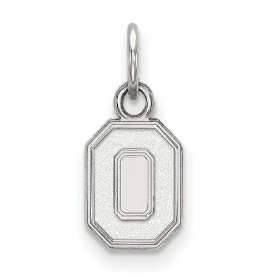 Watches & Jewelry * | Discount Ohio State Buckeyes Sterling Silver Extra Small Pendant