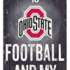 Home & Office Decor * | Discount Ohio State Buckeyes Football & My Dog Sign