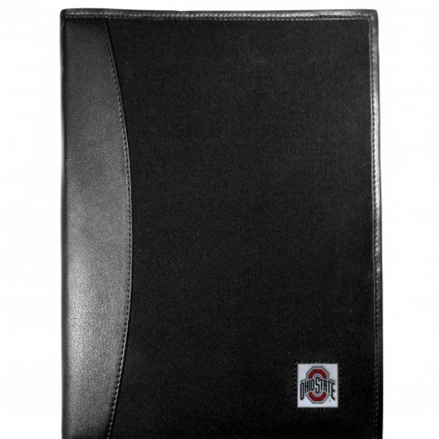 Accessories * | Discount Ohio State Buckeyes Leather And Canvas Padfolio