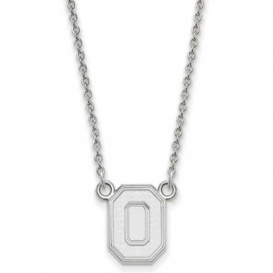 Watches & Jewelry * | Discount Ohio State Buckeyes Sterling Silver Small Pendant Necklace