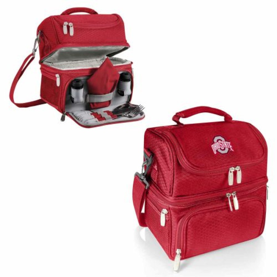 Kitchen & Bar Accessories * | Discount Ohio State Buckeyes Red Pranzo Insulated Lunch Box