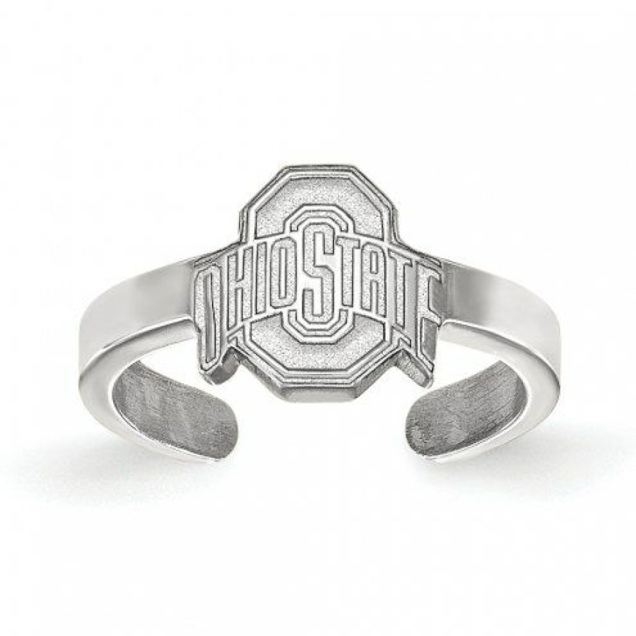 Watches & Jewelry * | Discount Ohio State Buckeyes Sterling Silver Toe Ring