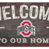 Home & Office Decor * | Discount Ohio State Buckeyes 6 X 12 Welcome Sign