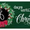 Home & Office Decor * | Discount Ohio State Buckeyes 6 X 12 Chalk Christmas Countdown Sign