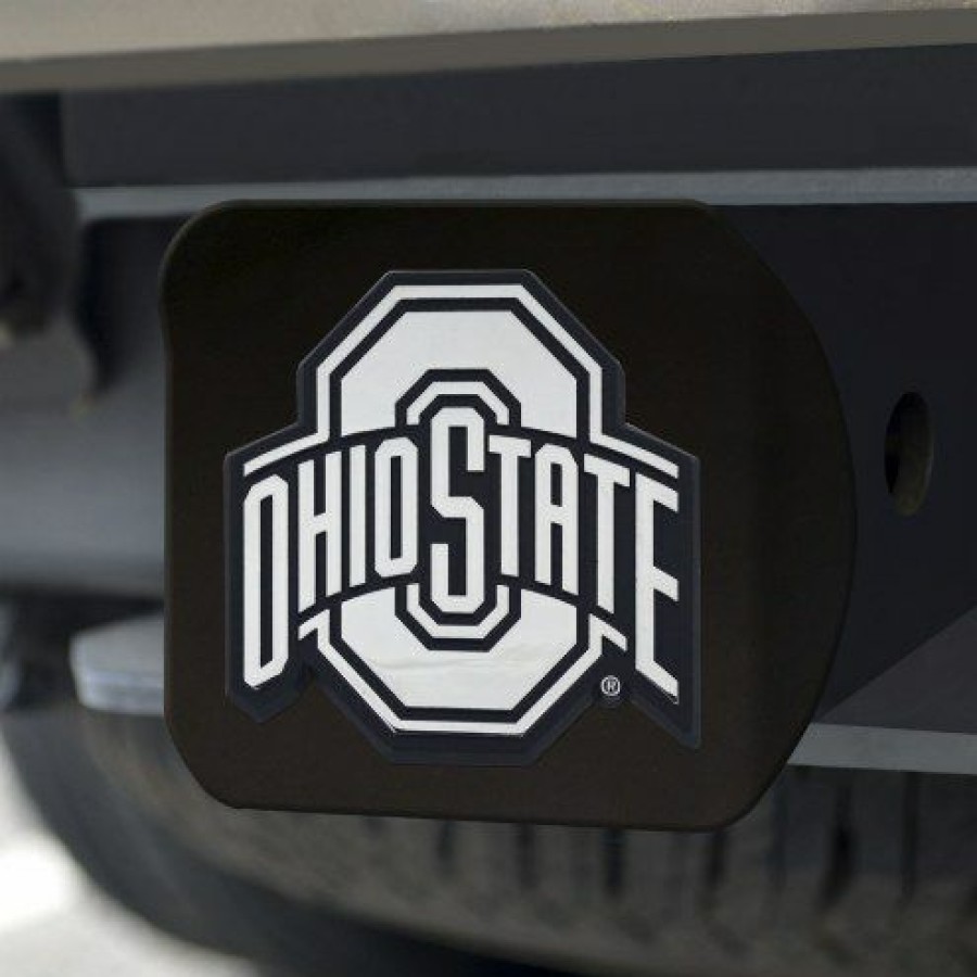 Car Accessories * | Discount Ohio State Buckeyes Black Matte Hitch Cover