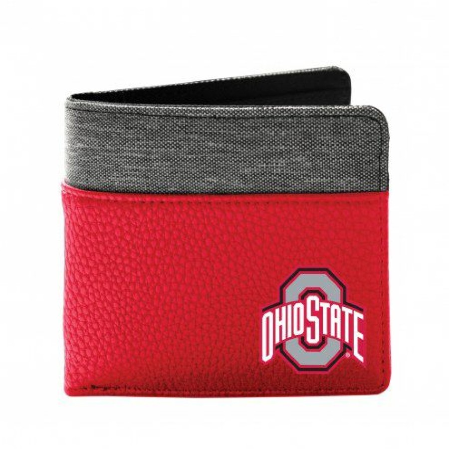 Accessories * | Discount Ohio State Buckeyes Pebble Bi-Fold Wallet