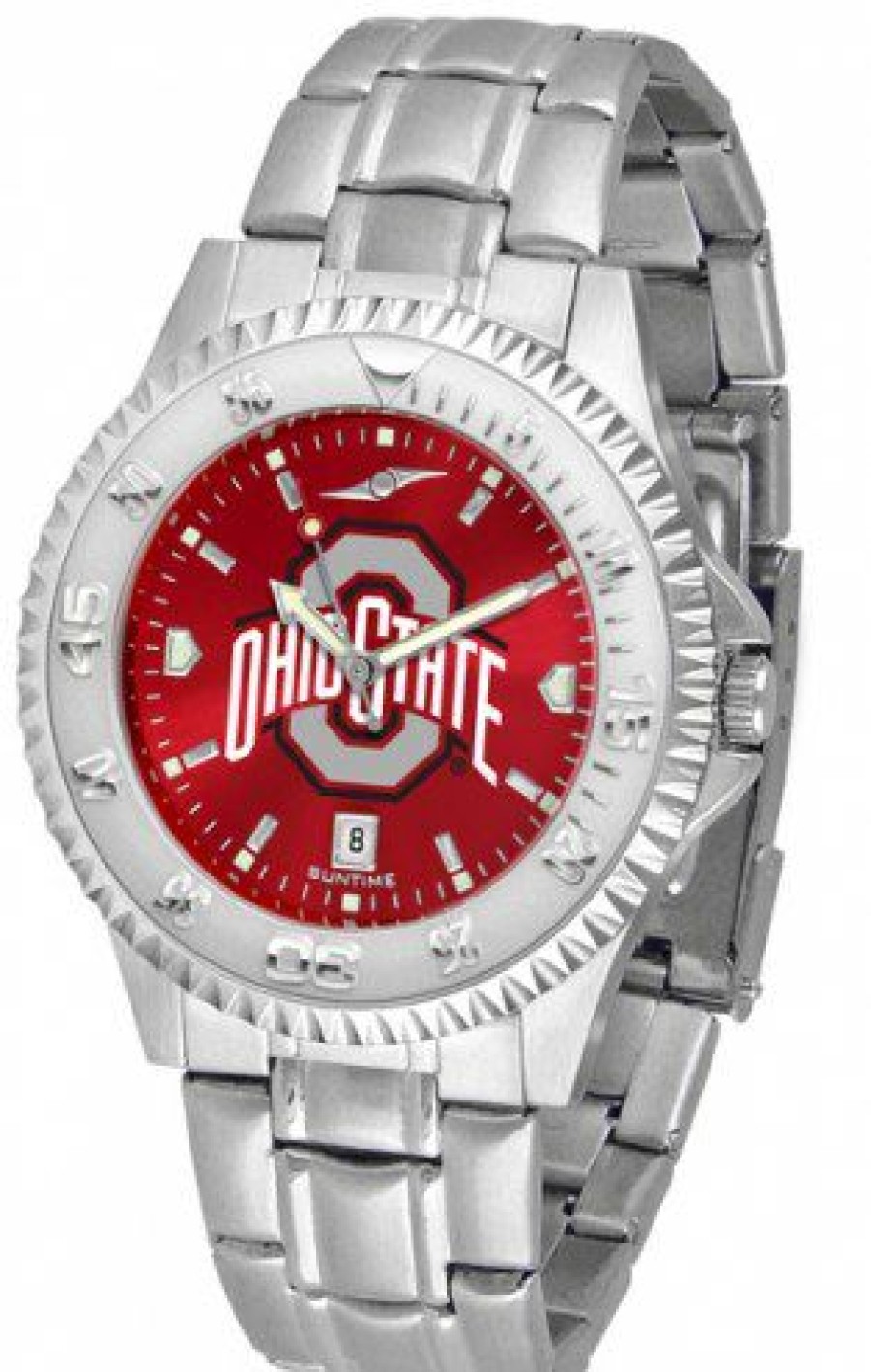 Watches & Jewelry * | Discount Ohio State Buckeyes Competitor Steel Anochrome Men'S Watch