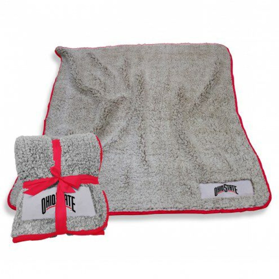 Bed & Bath * | Discount Ohio State Buckeyes Frosty Fleece Blanket